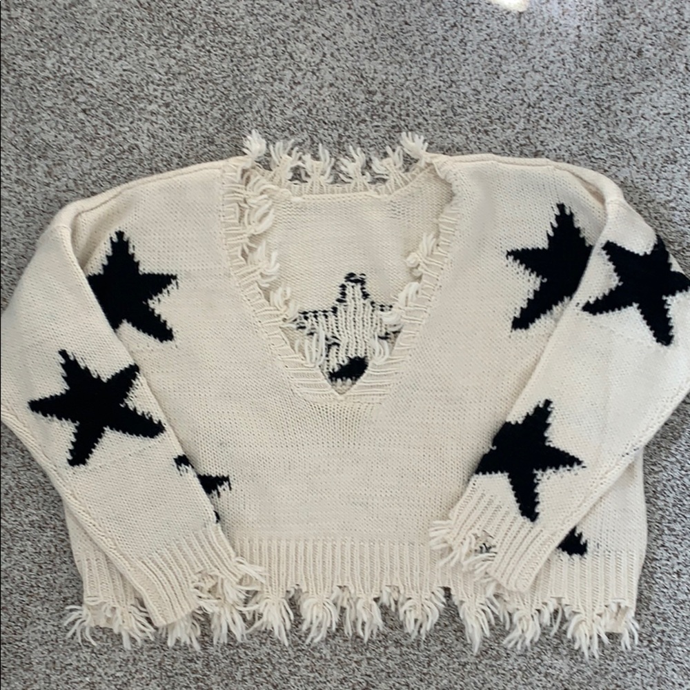 Storia Cropped Star Sweater